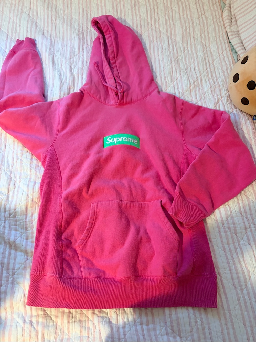 Supreme Unisex Pink Hoodie Sweatshirt
